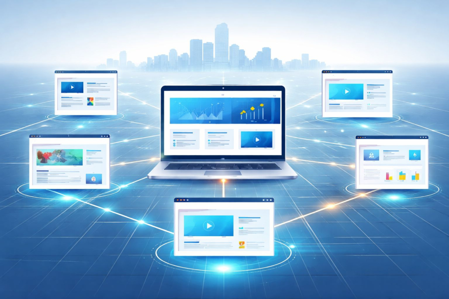 Promoting a project through a network of your own websites